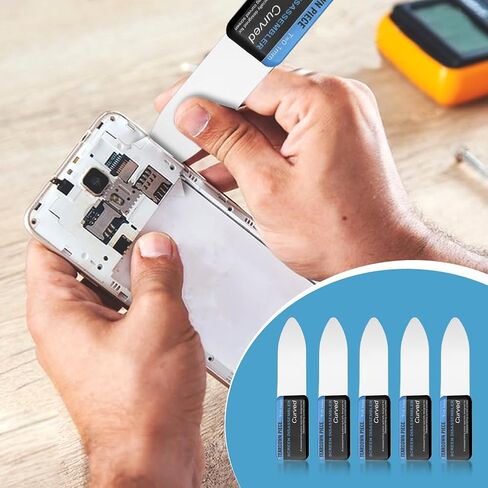 5Pcs Separate Screen Disassembler Pry Tool, Ultra-Thin 0,1mm Professional Stainless Steel Flat Curved Spudger Pry Blade Repair Opening Tool for Open All Kinds of Screen Tablet PC in Kuwait