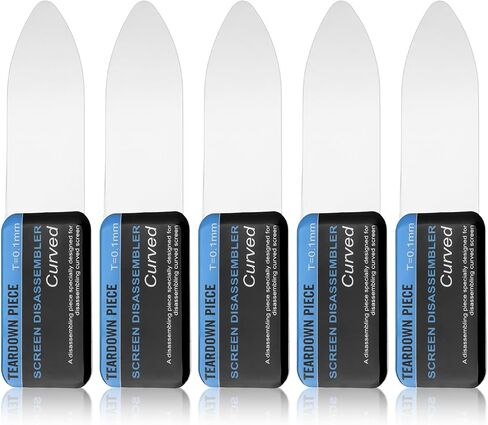 5Pcs Separate Screen Disassembler Pry Tool, Ultra-Thin 0,1mm Professional Stainless Steel Flat Curved Spudger Pry Blade Repair Opening Tool for Open All Kinds of Screen Tablet PC in Kuwait