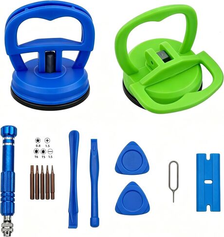 Miytcltx11Pc Screen Suction Cup Repair Kit with Pry Tools for iPhone Laptop | Powerful Suction Cup, Screwdriver Kit for Samsung,Motorola,Google,TCL,Phone,Tablets, Easy DIY in Kuwait