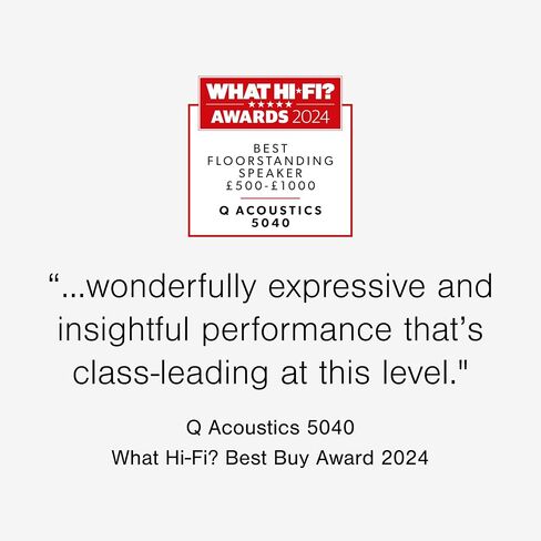 Q Acoustics 5040 Floorstanding Speakers – Holme Oak Pair | C³ Continuous Curved Cone driver for seamless high-frequency integration and powerful bass in Saudi Arabia