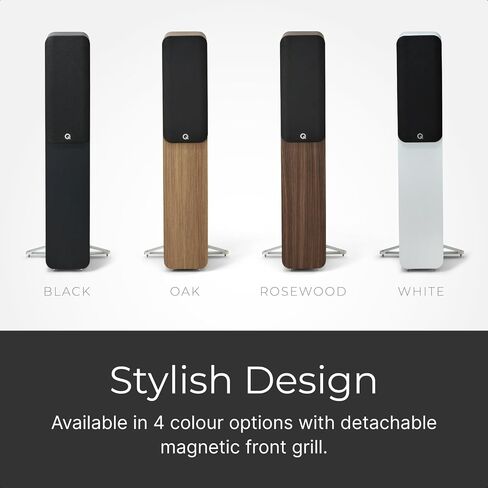 Q Acoustics 5040 Floorstanding Speakers – Holme Oak Pair | C³ Continuous Curved Cone driver for seamless high-frequency integration and powerful bass in Saudi Arabia