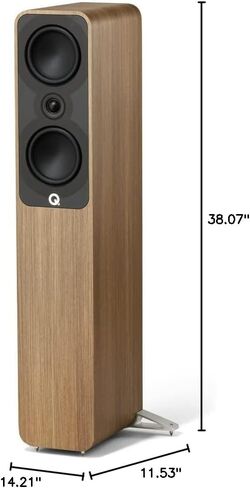 Q Acoustics 5040 Floorstanding Speakers – Holme Oak Pair | C³ Continuous Curved Cone driver for seamless high-frequency integration and powerful bass in Saudi Arabia
