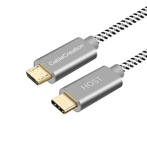 CableCreation Short Braided USB C to Micro USB Cable, 480Mbps 0.65 FT/ 0.2M in Kuwait