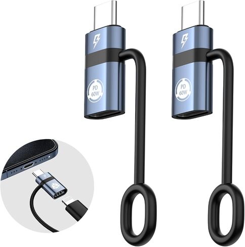Light-ning to USB C Adapter, PD60W Fast Charging and Data USB C to i-OS Female Adapter, Compatible with Phone 15/15 Plus/15 Pro Max, Does not Support Headphone and OTG Functions, Gray in Saudi Arabia