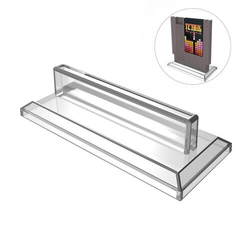 Game Cartridge Display Stand for NES – Transparent Plastic Holder for Nintendo NES Game Cards, Vintage Style Durable & Portable Storage Shelf in Saudi Arabia