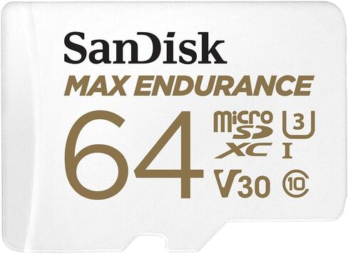 SANDISK 256GB MAX Endurance microSDXC Card with Adapter for Home Security Cameras and Dash cams - C10, U3, V30, 4K UHD, Micro SD Card - SDSQQVR-256G-GN6IA in Kuwait