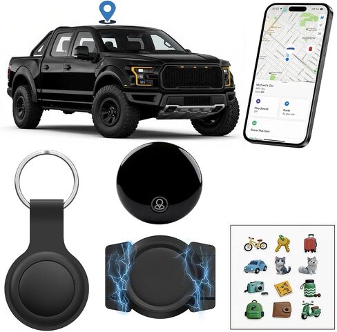 GPS Tracker for Vehicles【Apple MFi Certified】Real-Time Tracking, No Monthly Fee/No SIM Card，Works with iOS Find My | Mini Hidden Magnetic GPS Locator, Ultra-Slim, IP68 Waterproof, Reliable Performance in Saudi Arabia