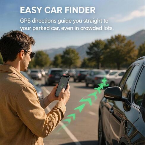 GPS Tracker for Vehicles【Apple MFi Certified】Real-Time Tracking, No Monthly Fee/No SIM Card，Works with iOS Find My | Mini Hidden Magnetic GPS Locator, Ultra-Slim, IP68 Waterproof, Reliable Performance in Saudi Arabia