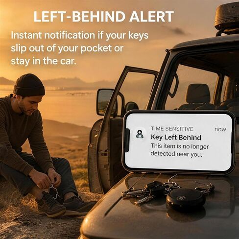 GPS Tracker for Vehicles【Apple MFi Certified】Real-Time Tracking, No Monthly Fee/No SIM Card，Works with iOS Find My | Mini Hidden Magnetic GPS Locator, Ultra-Slim, IP68 Waterproof, Reliable Performance in Saudi Arabia
