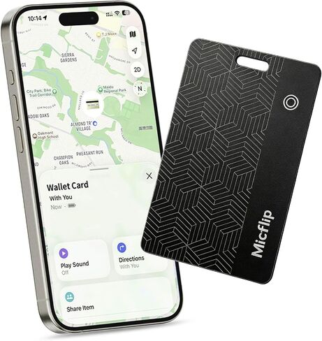 2026 MFi Certified Wallet Tracker Card, Works with Apple Find My | 0.07in ultra slim tracker card, iOS only, wireless charging, IP67 waterproof, for Wallet Luggage Passport Purse in Kuwait