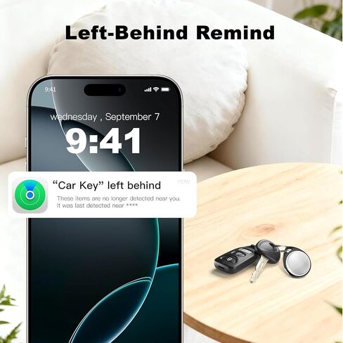 4 Pack Tracker Tags [Apple MFi Certified] Bluetooth Air Tracker Pair with Apple Find My (iOS Only) Smart Tracking Tags Keys Finder Item Locator Worldwide Tracker for Pets (4Pcs/Black+White) in Saudi Arabia