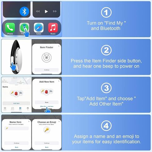 4 Pack Tracker Tags [Apple MFi Certified] Bluetooth Air Tracker Pair with Apple Find My (iOS Only) Smart Tracking Tags Keys Finder Item Locator Worldwide Tracker for Pets (4Pcs/Black+White) in Saudi Arabia