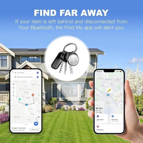 4 Pack Tracker Tags [Apple MFi Certified] Bluetooth Air Tracker Pair with Apple Find My (iOS Only) Smart Tracking Tags Keys Finder Item Locator Worldwide Tracker for Pets (4Pcs/Black+White) in Saudi Arabia