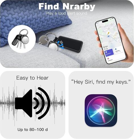 4 Pack Tracker Tags [Apple MFi Certified] Bluetooth Air Tracker Pair with Apple Find My (iOS Only) Smart Tracking Tags Keys Finder Item Locator Worldwide Tracker for Pets (4Pcs/Black+White) in Saudi Arabia