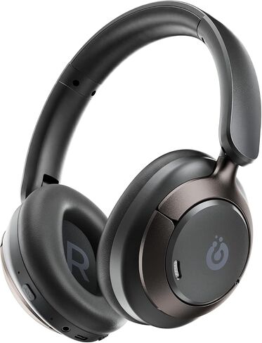Boean Active Noise Cancelling Headphones, Bluetooth 6.0 Wireless Over Ear Headphones with 120H Playtime, 360° Spatial Audio & 5 ENC Mics, Soft Memory Foam, Transparency Mode for Office Travel Gaming in Kuwait