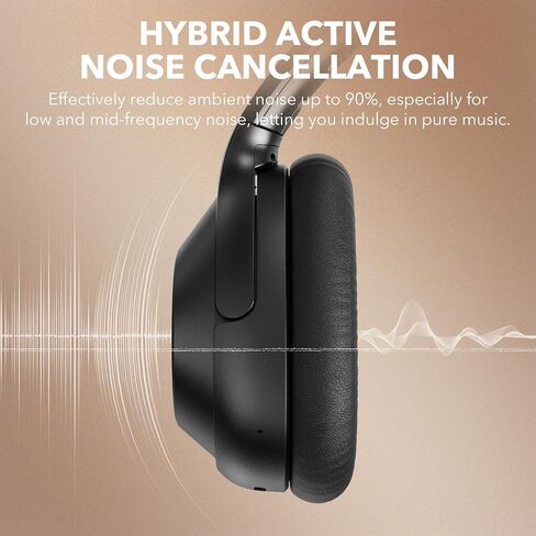 YMOO Active Noise Cancelling Headphones for Airplane Travel | LDAC Hi-Res Audio, Wired Wireless ANC, 100H Playtime Over Ear Headphones, Custom EQ via App, Bluetooth 6.0 Headset for All in Kuwait