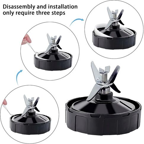 6 Pack Rubber Gaskets Replacement Seal 3.94 Inch White O-Ring for Ninja Blender, Compatible with Nutri Ninja Auto-iQ Pro Extractor BL456-30 BL480 BL680 BL681A BL682 BL910 CT680, with Brush and Hook in Saudi Arabia
