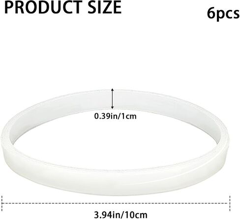 6 Pack Rubber Gaskets Replacement Seal 3.94 Inch White O-Ring for Ninja Blender, Compatible with Nutri Ninja Auto-iQ Pro Extractor BL456-30 BL480 BL680 BL681A BL682 BL910 CT680, with Brush and Hook in Saudi Arabia