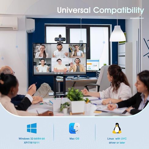 TRAUSI 2K Full HD Webcam with Auto Light Correction, Noise-Canceling Mic, Privacy Cover and Wide Angle Lens, Plug & Play USB Camera for Desktop/Laptop/Mac/PC, Compatible with Teams/Zoom/Streaming in Saudi Arabia