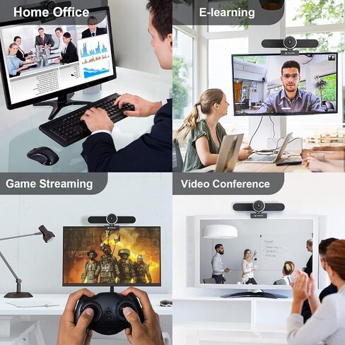 TONGVEO 4K Webcam Conference Call Room Web Camera with Dual Microphones &Speaker, | All-in-One USB Video Camera, 116° Wide Angle, AI Auto Framing | Compatible with Zoom, OBS in Saudi Arabia