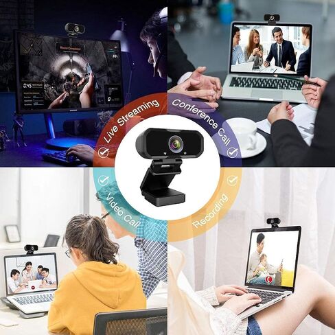 Webcam 1080p HD Computer Camera Microphone Laptop USB PC Webcam | with Tripod Stand, 110 Degree Live Streaming Widescreen Recording Pro Video Web Camera for Calling, Conferencing , Switch 2 in Saudi Arabia