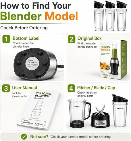 16 oz Ninja Blender Cups Replacement, 3 Pack Cups with Lids, Compatible with QB3001SS, BL660, BL770, BL780, BL740, BL810, 4-Tab Nutri Ninja Blender Cups in Saudi Arabia