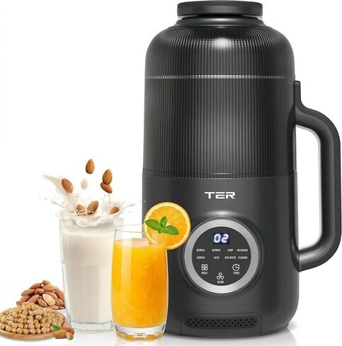 TER 40oz Nut Milk Maker Machine, Automatic Soy Milk Maker with 8 Smart Preset Programs, Almond Oat Soy Plant-Based Milk Maker with 12H Delay Start, Keep Warm, Self-Cleaning in Kuwait