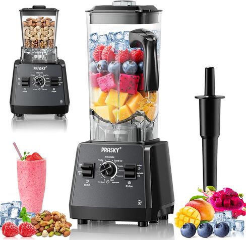 Countertop Blender, 101oz Blender Large Capacity, 2400W Smoothies Blenders | Black, Juice&Grinder Jar Combo, BPA-Free, 25000 RPM Professional Blenders, Ice Crushing, Frozen Fruit in Saudi Arabia