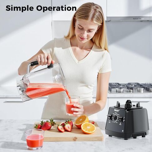 Countertop Blender, 101oz Blender Large Capacity, 2400W Smoothies Blenders | Black, Juice&Grinder Jar Combo, BPA-Free, 25000 RPM Professional Blenders, Ice Crushing, Frozen Fruit in Saudi Arabia