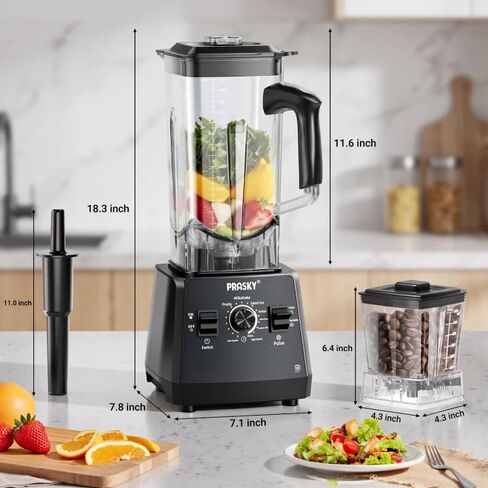 Countertop Blender, 101oz Blender Large Capacity, 2400W Smoothies Blenders | Black, Juice&Grinder Jar Combo, BPA-Free, 25000 RPM Professional Blenders, Ice Crushing, Frozen Fruit in Saudi Arabia