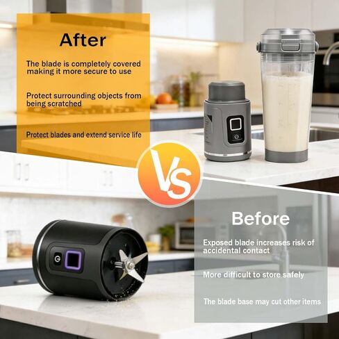 Silicone Blade Cover compatible with Ninja Blast Portable Blender | BC100 & BC151 Series, Leakproof, Food Grade Blender Replacement Parts, Dishwasher Safe, Grey in Saudi Arabia
