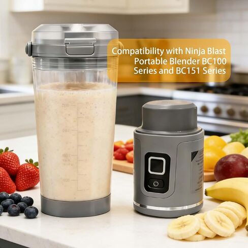 Silicone Blade Cover compatible with Ninja Blast Portable Blender | BC100 & BC151 Series, Leakproof, Food Grade Blender Replacement Parts, Dishwasher Safe, Grey in Saudi Arabia