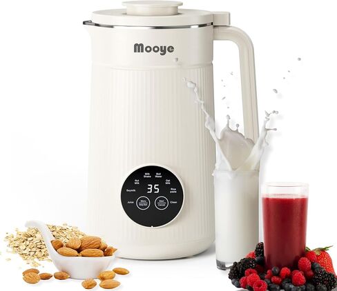 8 in 1 Nut Milk Maker Machine, 35oz（1L） Automatic Soy Bean Milk Maker with 10 Blades, Homemade Almond/Oat/Nut/Juice, Plant-Based Milk Blender, 12H Delay, Self-Cleaning, 2H Keep Warm and Boil Water in Kuwait
