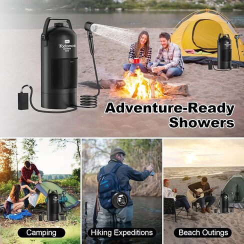 Portable Shower for Camping, 5 Gal/20L Solar Heating Camp Shower Bag with Foot Pump,Outdoor Shower with Portable Shower Head & Sprayer,Travel Gear for Beach,Overlanding,Pet Cleaning in Saudi Arabia