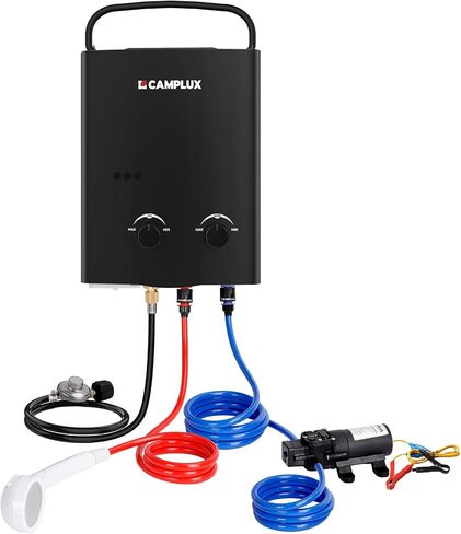 CAMPLUX Tankless Water Heater Outdoor, 1.32 GPM Portable Propane Camping Water Heater, 5L, AY132, White in Saudi Arabia