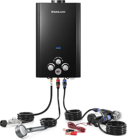 GASLAND Goshower G3 Pro 1lb Propane Portable Water Heater & Shower Pump, Instant Hot Water for Outdoor Camping, Hiking, Glamping & Vacationing, 4000mAh Rechargeable Shower System, CSA Certified in Saudi Arabia