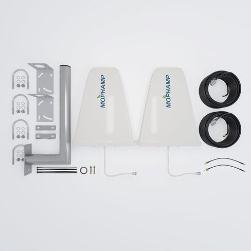 MIMO 2x2 External 4G LTE/5G Log Periodic Antenna 698-3800 MHz 10dBi Works with Hotspots, Routers, Gateways SMA TS9 Ports | L-Mount Included in Saudi Arabia