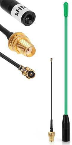 هوائي Meshtastic LoRa 915MHz 10dBi Gain - موصل Omni SMA ذكر 17 سم هوائي سوطي ناعم طويل المدى (أسود، عبوتان) in Kuwait