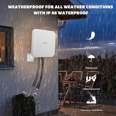 Maswell 4MIMO_Ultra: 4G LTE 5G Panel Antenna, 10dBi High Gain 4X4 MIMO External Antenna, 600-8000MHz for 4G/5G Routers & Gateways for T-Mobile Home Internet, Verizon, AT&T, WiFi 7 Ready (Complete Kit) in Saudi Arabia