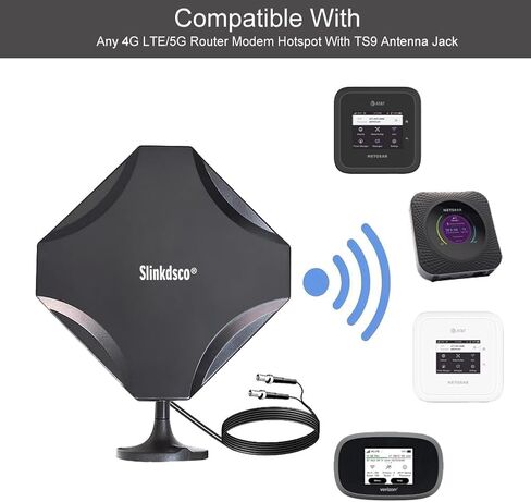 MIMO Antenna External 4G LTE 5G Dual TS9 Antenna Compatible with Netgear AT&T Nighthawk M7 Pro MR6110 MR6150 MR6500 M6 Pro M1 MR1100 Verizon Hotspots Router, Boosts Home RV Internet, Slinkdsco in Saudi Arabia