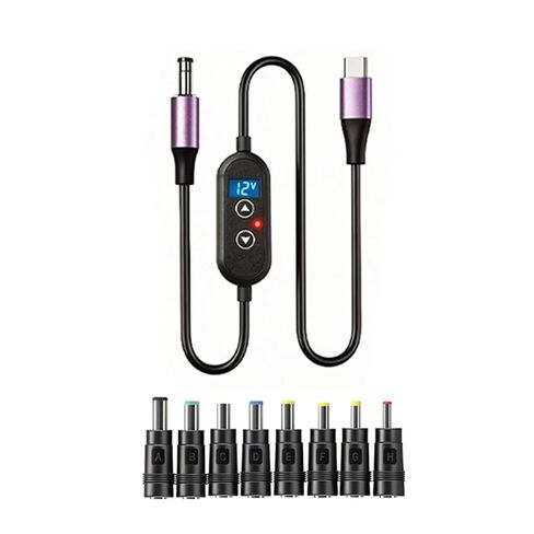 Universally Type C to DC5525 5521 Converter Cable PD140W for Multiple Electronics and Chargers Voltages in Saudi Arabia