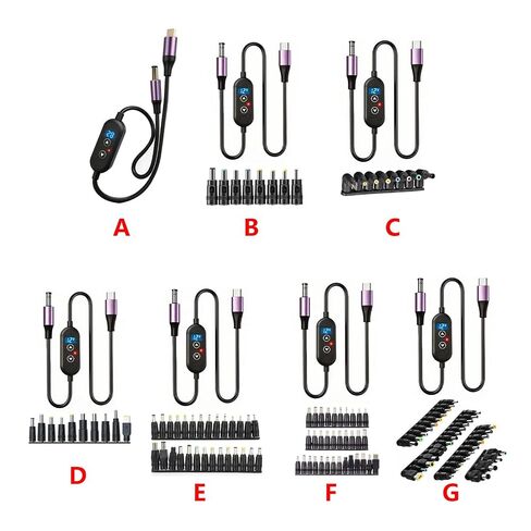 Universally Type C to DC5525 5521 Converter Cable PD140W for Multiple Electronics and Chargers Voltages in Saudi Arabia