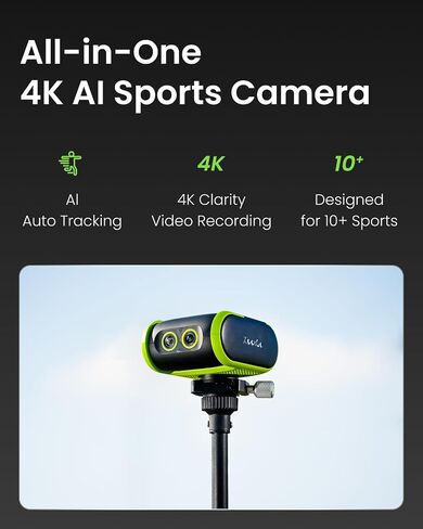 XbotGo Falcon NT4 Bundle | Includes the Falcon AI Sports Camera and NT4 steel tripod for stable, hands-free game recording. in Saudi Arabia
