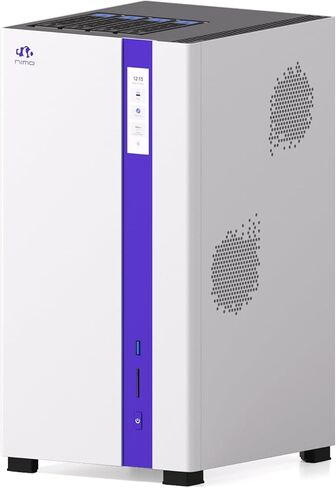 Nimo AI NAS, Agentic Computer Mini PC and AI Server, AMD Ryzen 7 PRO 8845HS(up to 5.1 GHZ, beat i5-1235u) up to 132TB ZFS Hybrid Storage, Dual 10GbE for 24hr AI Agent in Saudi Arabia