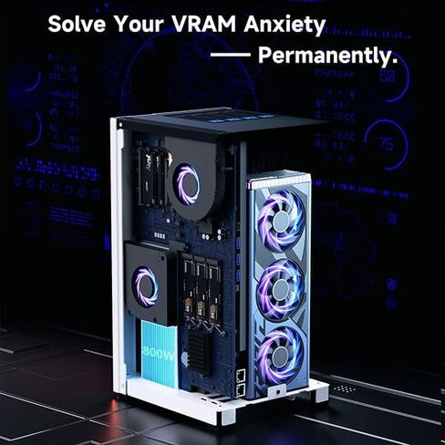 Nimo AI NAS, Agentic Computer Mini PC and AI Server, AMD Ryzen 7 PRO 8845HS(up to 5.1 GHZ, beat i5-1235u) up to 132TB ZFS Hybrid Storage, Dual 10GbE for 24hr AI Agent in Saudi Arabia
