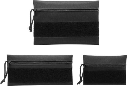 3Pcs Tactica Zipper Pouch with Hook and Loop Panel,Premium Compact Admin Tool Storage Bag,Accessories Organizer Pouch Snack Pouch Candy Bag for Tactical Vest Chest Rig in Kuwait