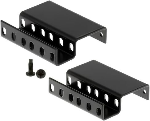 CablesAndKits 1RU Recessed Rack Adapter, 3 Inch Extension, 25 lb Capacity | 12 Gauge Steel Rail Depth Adapter Extends or Recesses Equipment 3 Inches from Rack Face for Computers, Servers and Networks in Kuwait