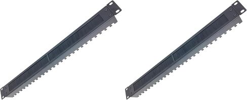 1U 19 inch Brush Cable Manager Horizontal Rack Mount | Cable Management Panel with Tidy Brush Slot for Cable Entry for 19-inch Server Rack or Network Cabinet, Disassembled in Kuwait