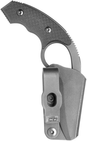NCO LowVz - Fixed Blade Knife - Full-tang AUS-8 stainless steel - includes injection molded trainer, Appendix Carry Clip and Injection Molded sheath | Compact fixed blade knife with AUS-8 steel, TiN coating, G10 handle, concealment sheath & trainer for ev in Kuwait