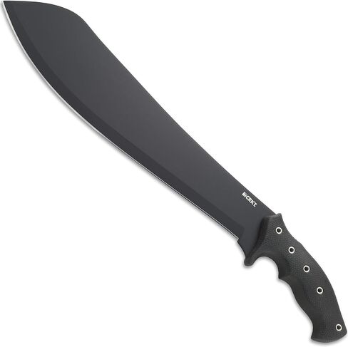 CRKT Halfachance Fixed Blade Parang Machete: 18 Inch Black Powder Coated Carbon Steel Parang Style Blade with Nylon Sheath for Survival, Hunting & Camping K920KKP in Kuwait
